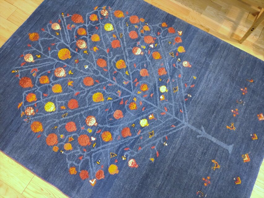 11/9迄iichi限定目玉】ペルシャ ギャッベ アマレバフト リビング