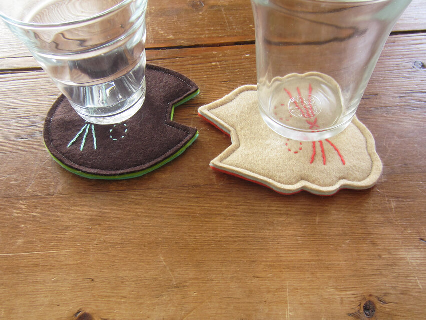 パンケ！ フェルト・コースター [ねこセットH] | iichi 日々の暮らしを