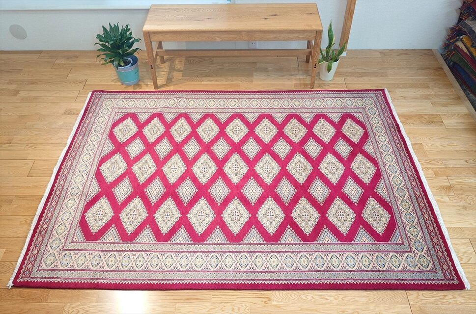 パキスタン 手織り絨毯 size:150×96cm　トライバルラグ パキスタン 手織り絨毯 size:150×96cm トライバルラグ