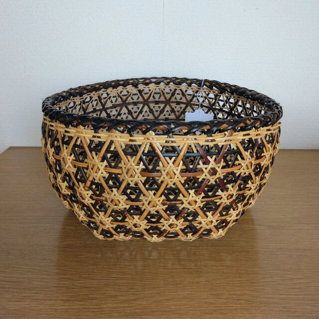 皮籐の華編み籠　80