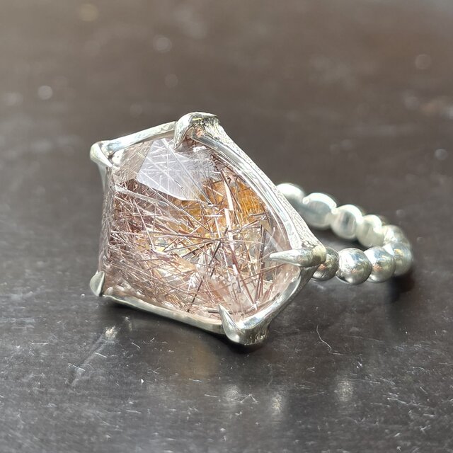 ⭐幸運の女神 シルバールチル 13mm シルバー ルチルクォーツ ブレスレット 13mm 針がびっしり密集