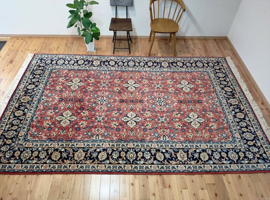 今月の超目玉品】ペルシャ絨毯カシャーン産 レッド 303×195cm