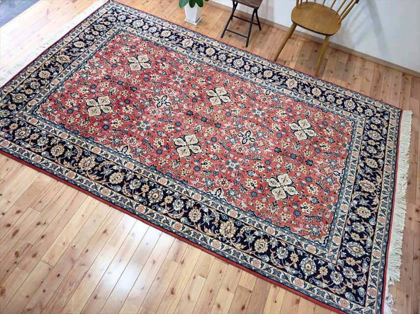 今月の超目玉品】ペルシャ絨毯カシャーン産 レッド 303×195cm