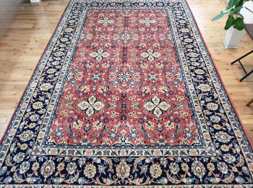 今月の超目玉品】ペルシャ絨毯カシャーン産 レッド 303×195cm