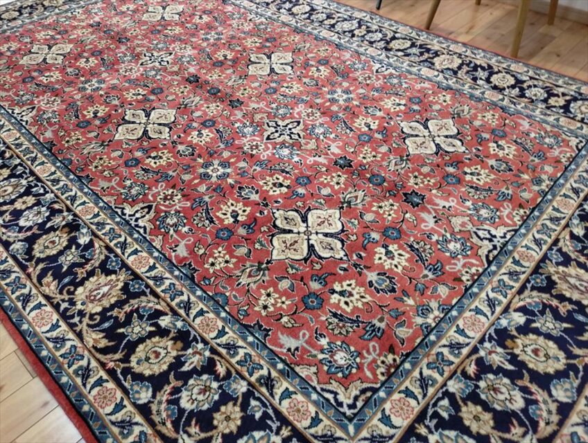 今月の超目玉品】ペルシャ絨毯カシャーン産 レッド 303×195cm