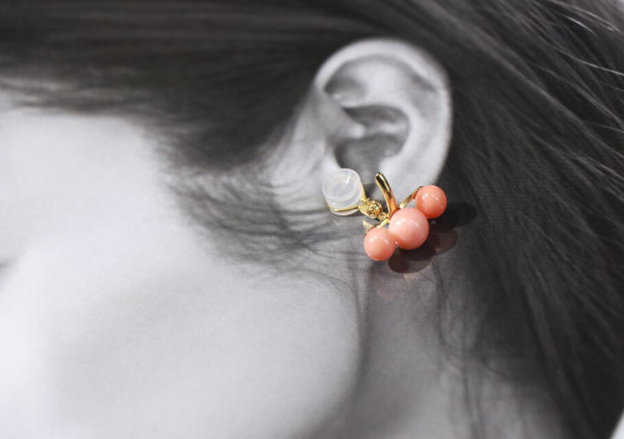 オレンジコーラルK18のリングとイヤリングセット 珊瑚 楽天市場】【全品ポイント5倍】 【珊瑚フェア25%OFFクーポンご利用で