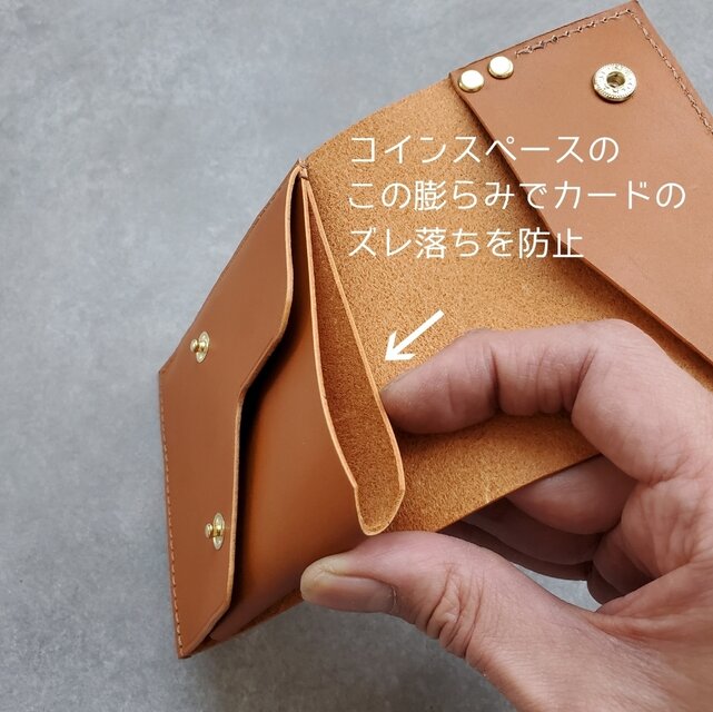 オーダー品　スリムウォレット ◇艶やかなお札が折れない上質レザーの薄型ウォレット◇ レザー財布