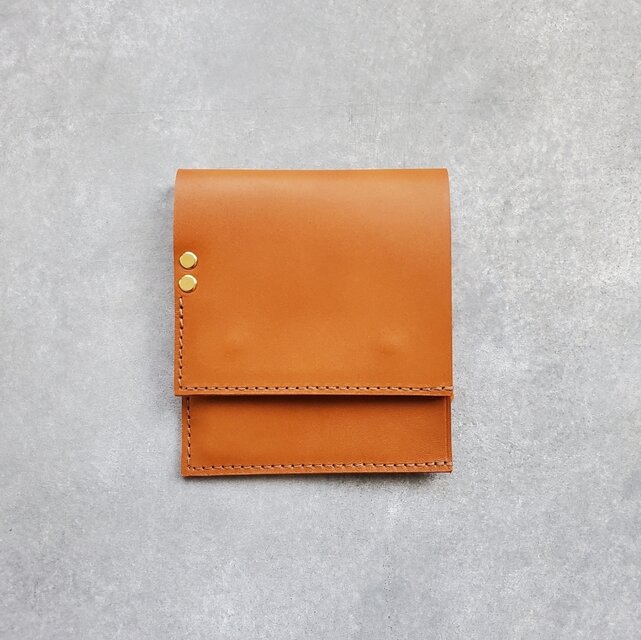 オーダー品　スリムウォレット ◇艶やかなお札が折れない上質レザーの薄型ウォレット◇ レザー財布