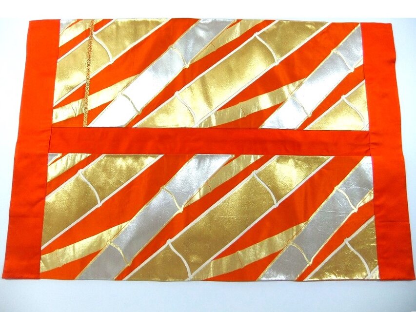 J-081】値下げ・68.5×103cm和風大型マット/帯リメイク/テーブル