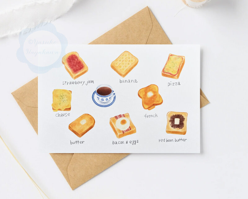 （48）トーストいろいろコレクション　ポストカード　3枚セット