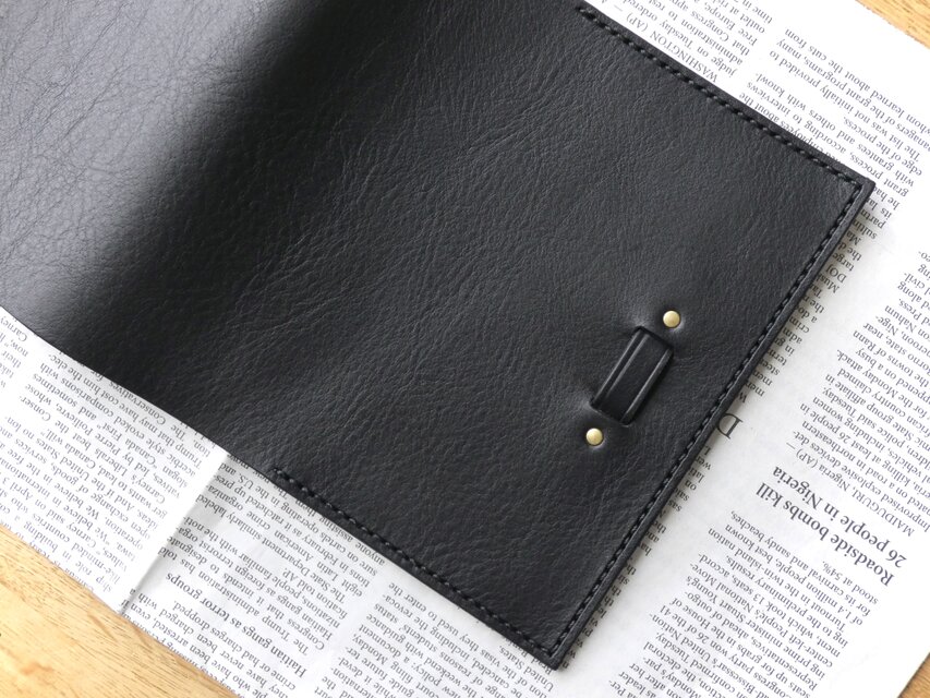 クオバディス／エグゼクティブノート／手帳カバー／イタリア革／黒