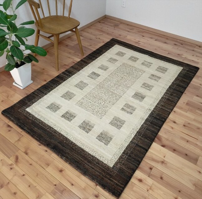 天然ラグ　ガゼニラハット　リビング　201×140 ザクロの木　実　タイル 天然ラグ ガゼニラハット リビング 201×140 ザクロの木 実