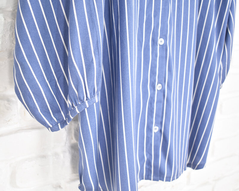 kolor カラー リボン ヒッコリー風ストライプダンガリーシャツ ライトブルー kolor カラー リボン ヒッコリー風ストライプダンガリーシャツ