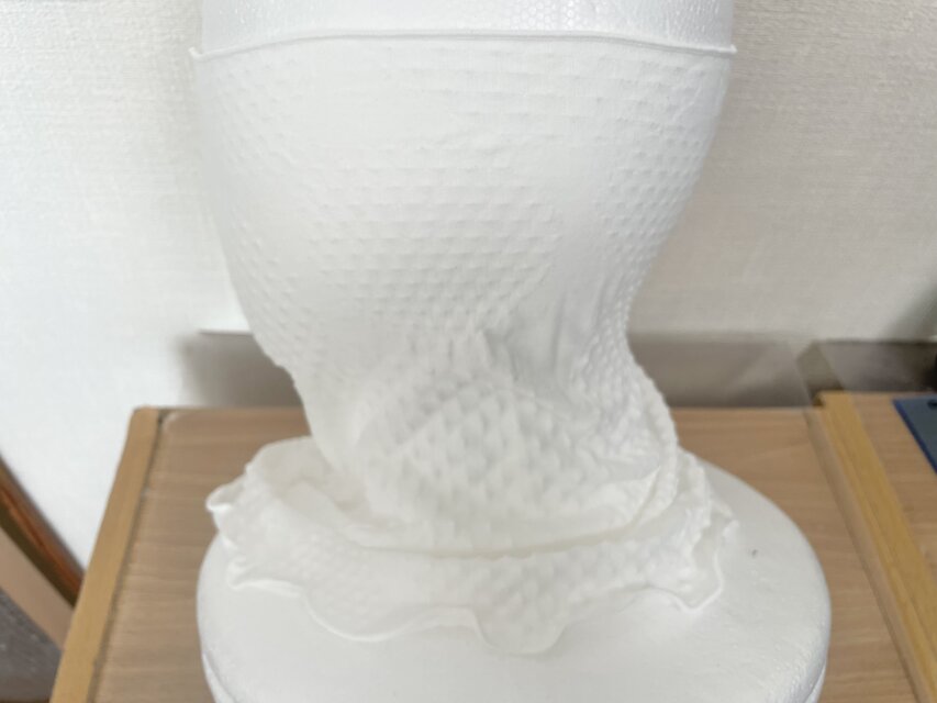 綿90%シャーリング加工ピュアホワイトハンドメイドネックウォーマー