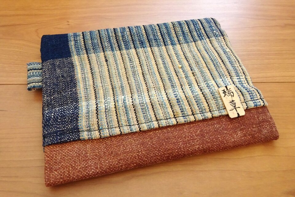 丹波布のミニポーチ