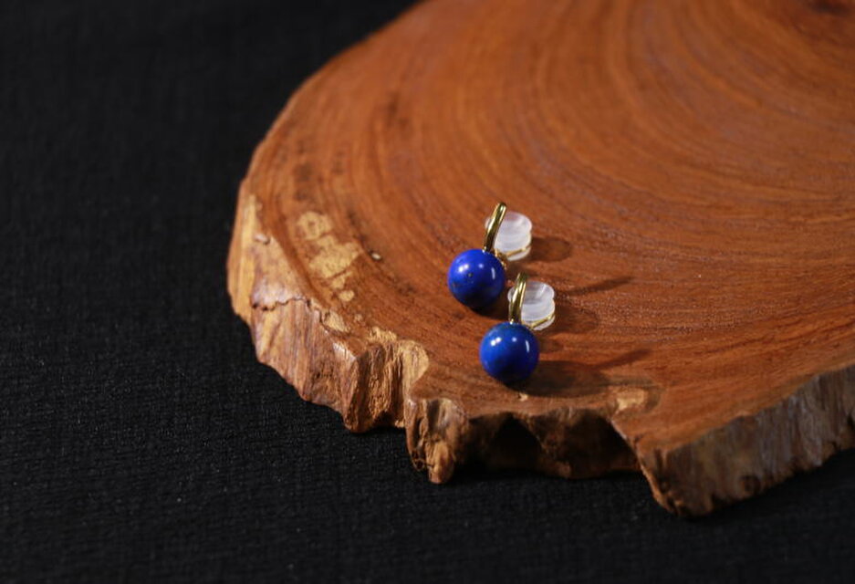ラピスラズリのイヤリング（SV925/微調整可能）