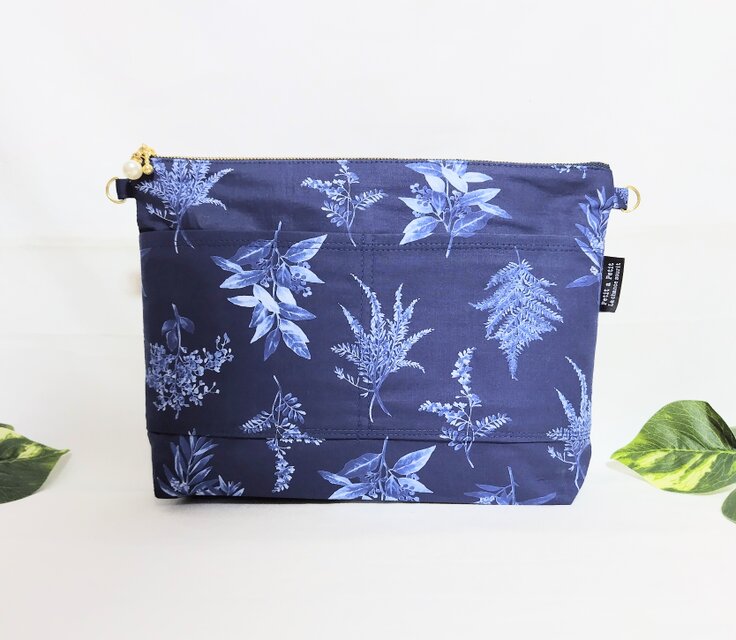 ブルーリーフの2Wayクラッチバック(大ファスナー)