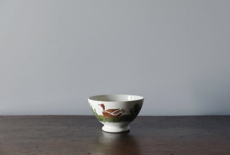 Choisy le Roi ショワジールロワ 白鳥柄 カフェオレ ボウル ステンシル