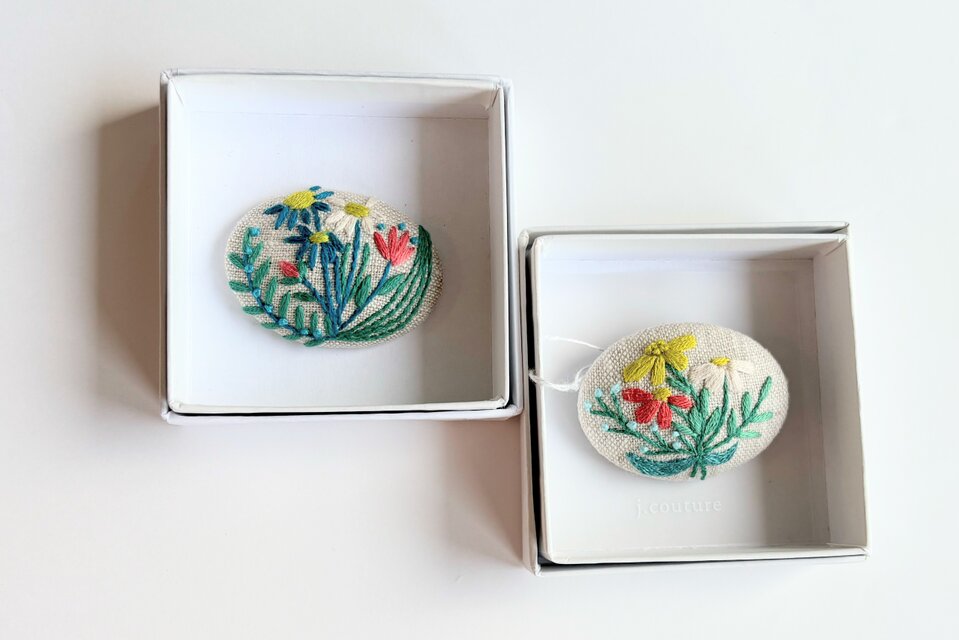 小さなお花の刺繍ブローチ・botanical#397 | iichi 日々の暮らしを