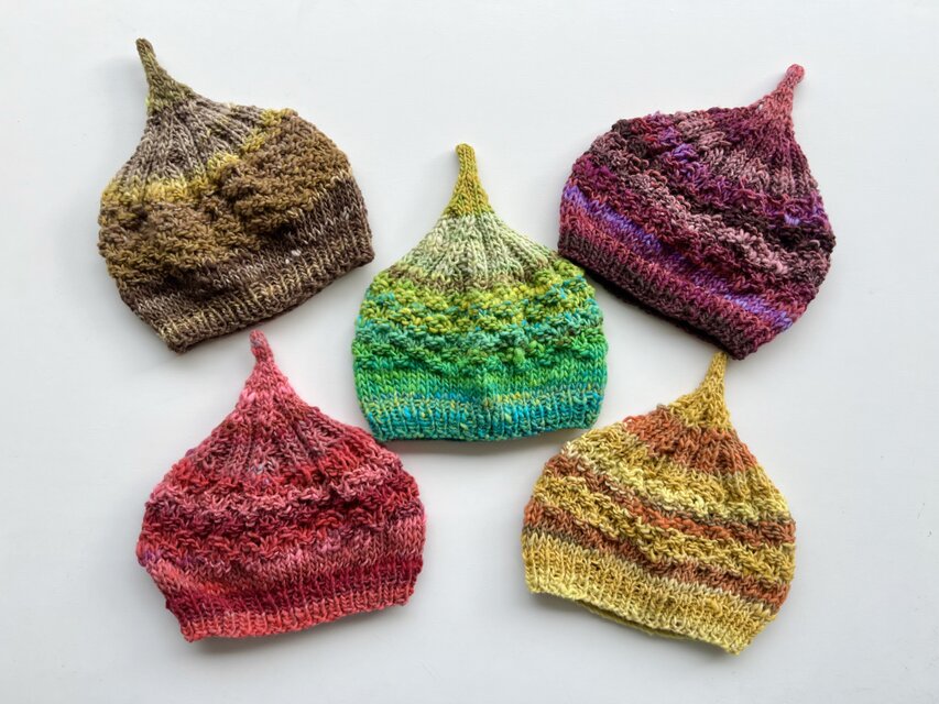 1点限定！ 新作2025どんぐりニット帽子 野呂英作毛糸使用 ラズベリー