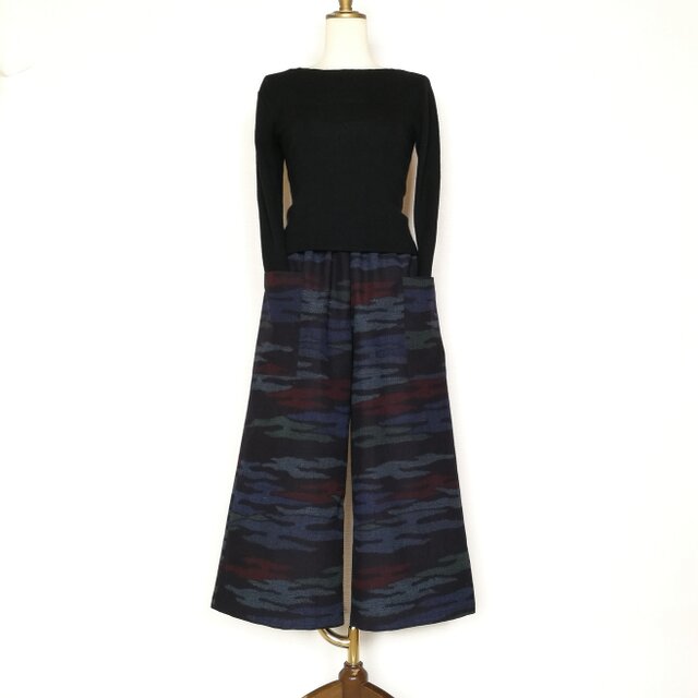 紬リメイク＊ガウチョパンツ