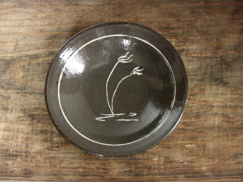 わたすげ小皿（象嵌）