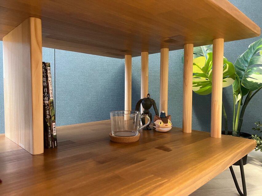 送料無料】 ローテーブル アシンメトリー 収納付 モダン調 90cm 60cm