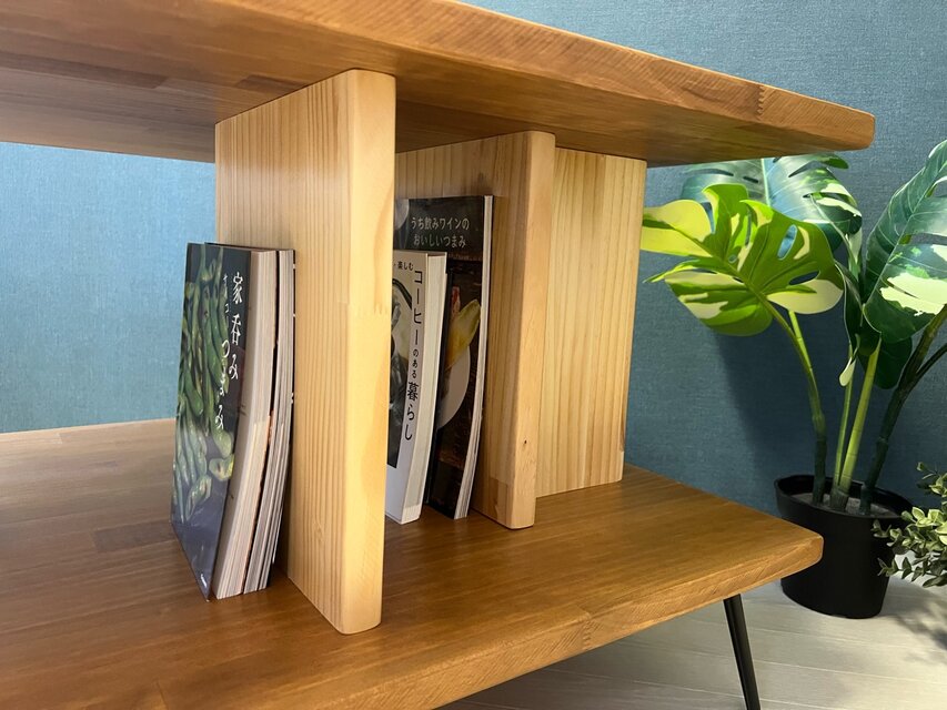 送料無料】 ローテーブル アシンメトリー 収納付 モダン調 90cm 60cm