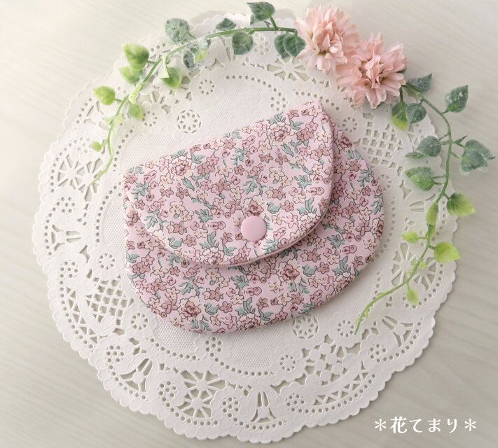 リバティ ジュディのふっくらポーチ＊セピアピンク＊