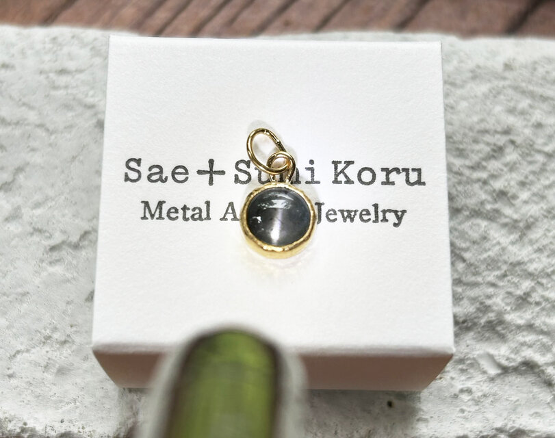 K24純金 スキャポライト・キャッツアイ◇ペンダントトップ | iichi