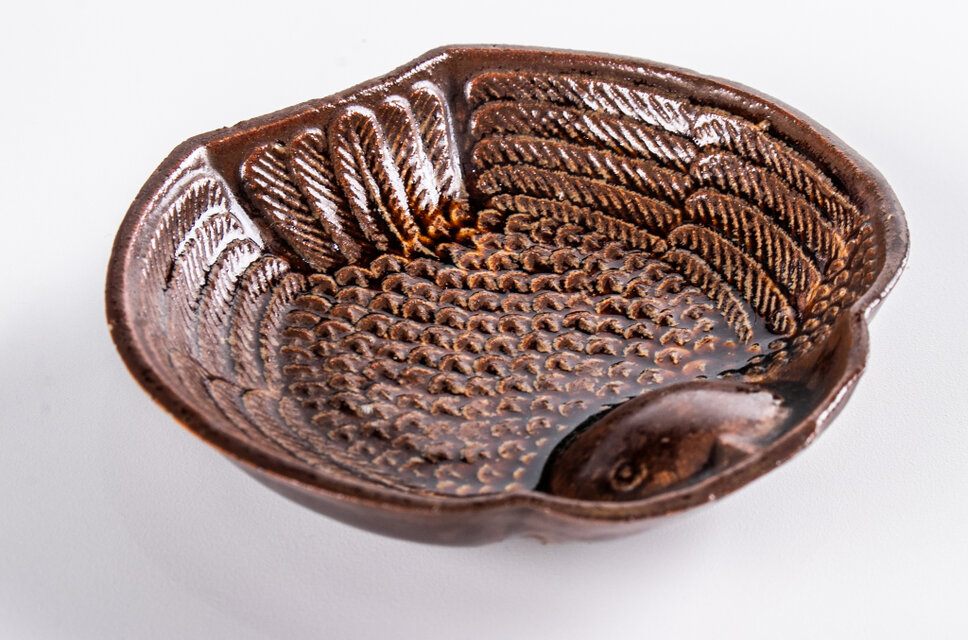 -74//z5　福良雀　飴釉薬　豆皿 74//z5 福良雀 飴釉薬 豆皿 74/z5 福良雀 飴釉薬 豆皿