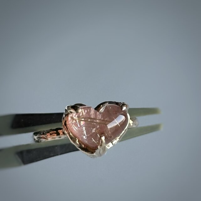 ルチル×ロードクロサイト　リング / k10