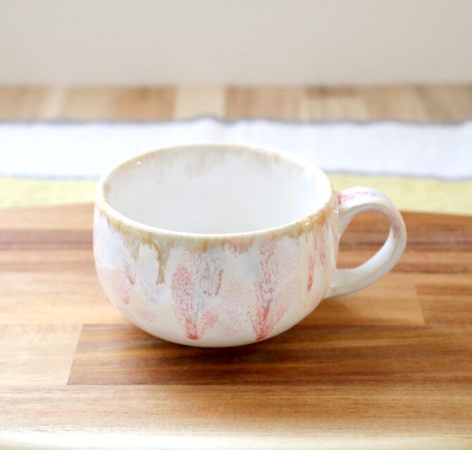 白釉と秋色模様のマグカップ ＊ 1