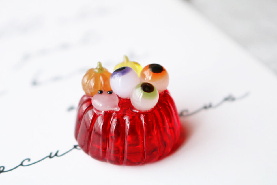 ガラスのミニチュア ハロウィンゼリー ☆ガラスのミニチュア洋菓子店