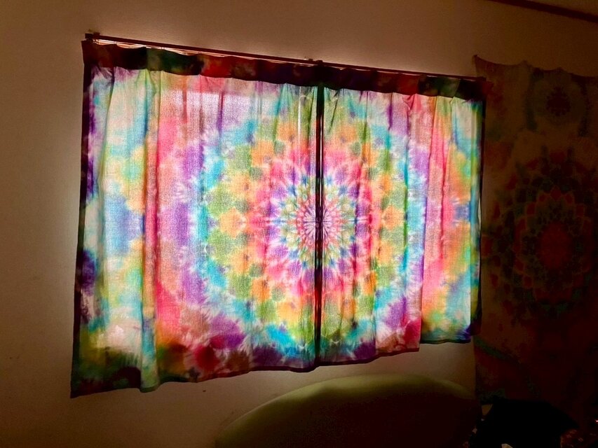 タイダイ カーテン 美しい幻想的な大曼荼羅 HD24-87