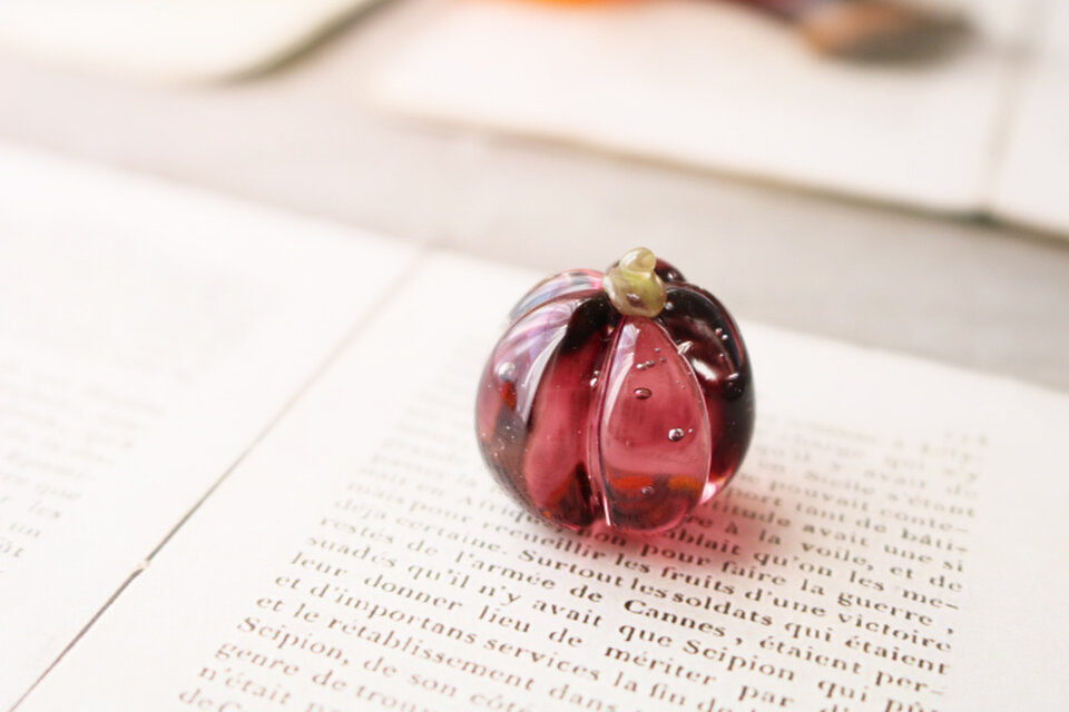 ガラスのハロウィン・ガラスのかぼちゃ ミニチュア5点セット