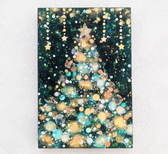 クリスマスツリーイルミネーショングリーンP2号(アクリル原画)