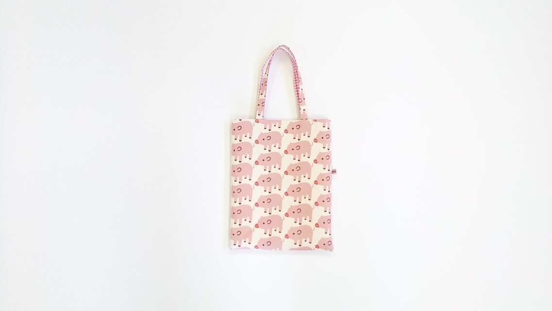 小さな手提げ　⑧　20×25cm　コットン