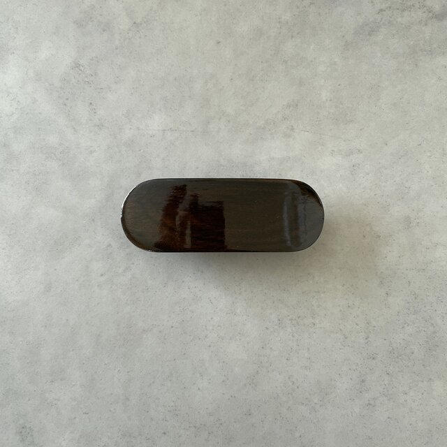 バレッタ 縞黒檀 ＳオーバルC