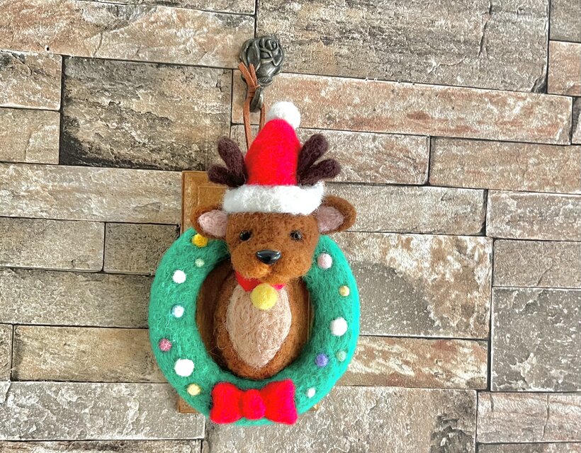 【クリスマス】トナカイ•サンタクロース•壁飾り