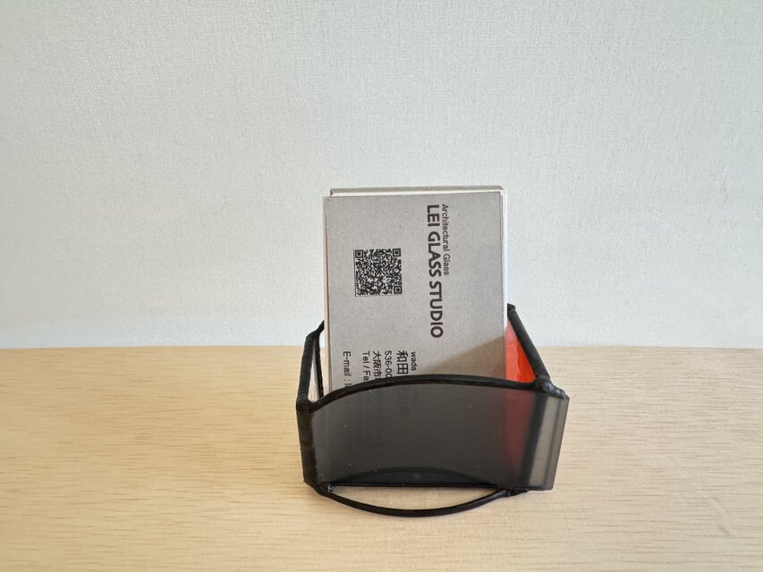 orange 希少アンティークステンドグラス　カードスタンド