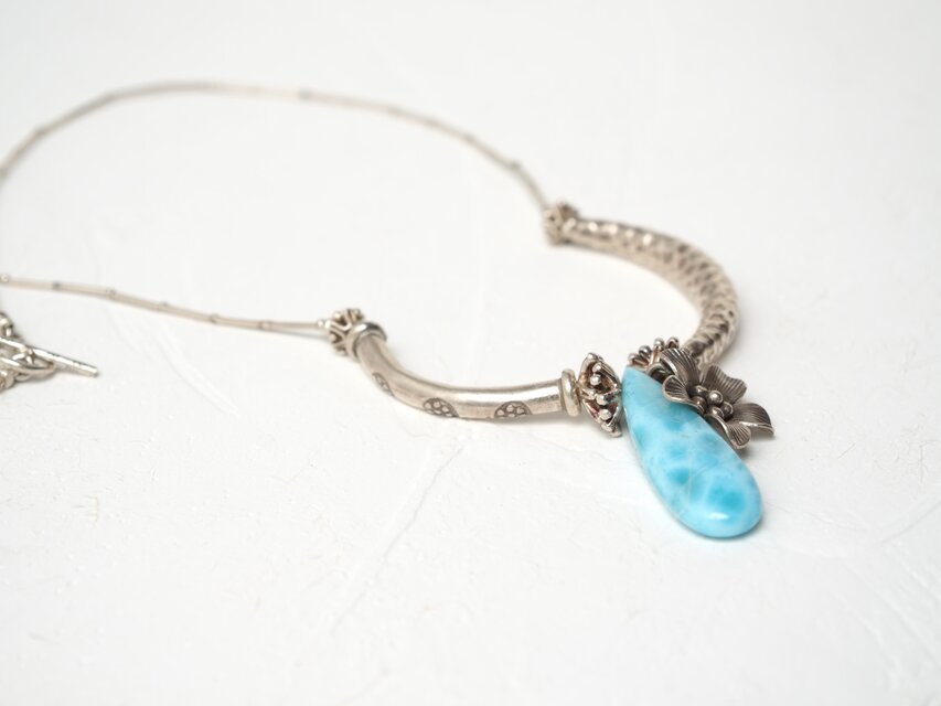 Larimar・Karensilver- silver Necklace | iichi 日々の暮らしを 