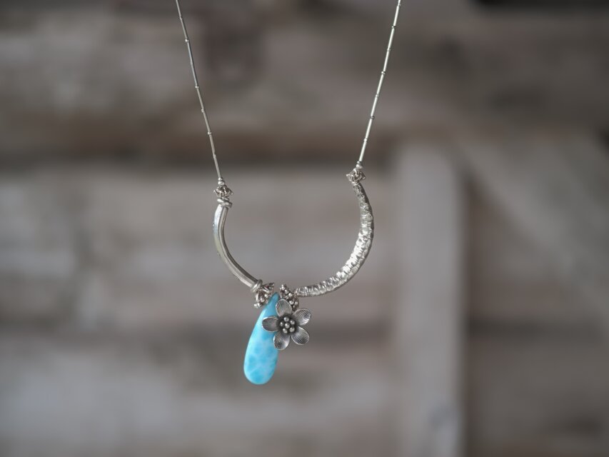Larimar・Karensilver- silver Necklace | iichi 日々の暮らしを 