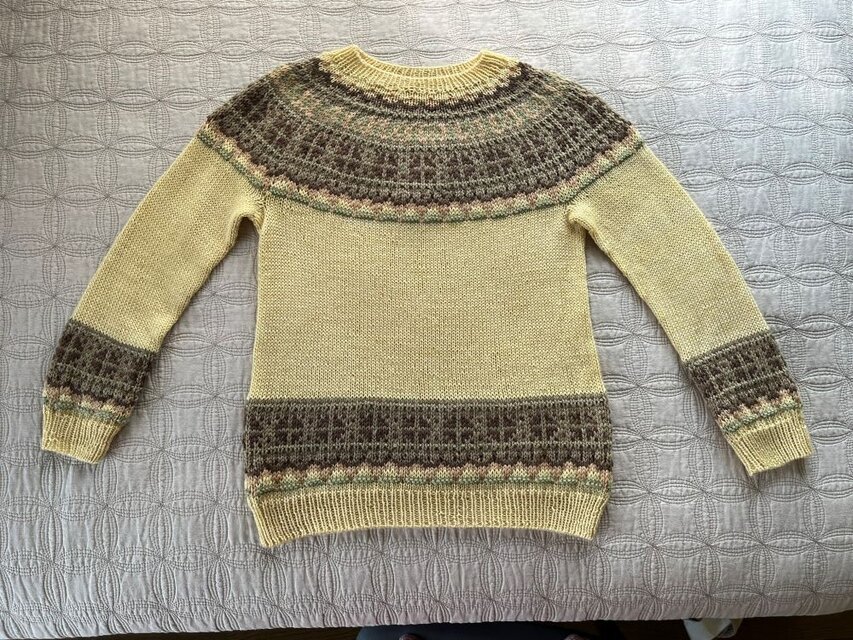 草木染　丸ヨークのセーター　