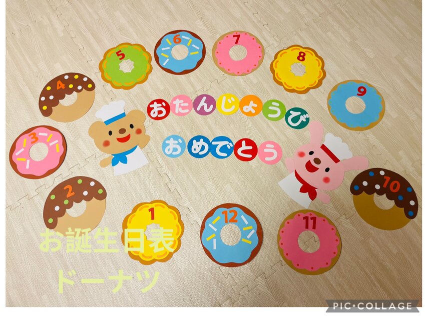 お誕生日表　ドーナツ