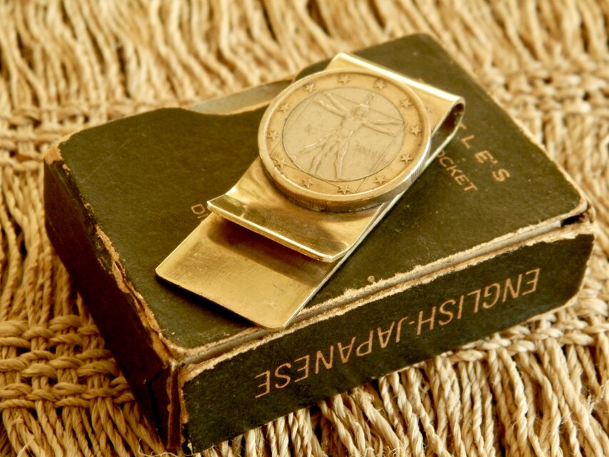 ＃M47  Italian Coin Money Clip