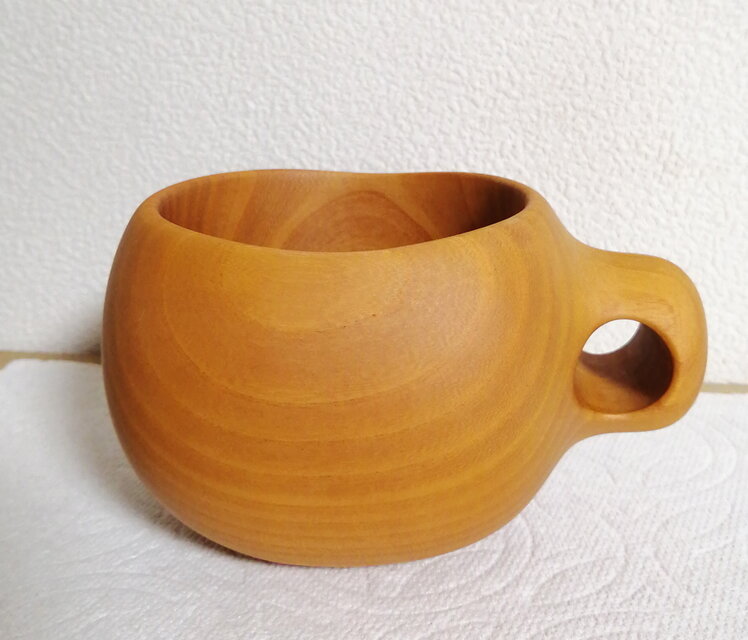 木のマグカップ　KYOTO Hannari cup　無垢