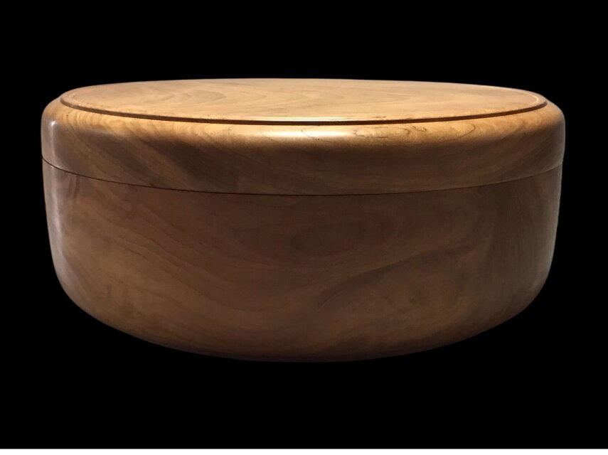 本欅 木地磨き造り 胴張蓋物 茶櫃 | iichi 日々の暮らしを心地よくする