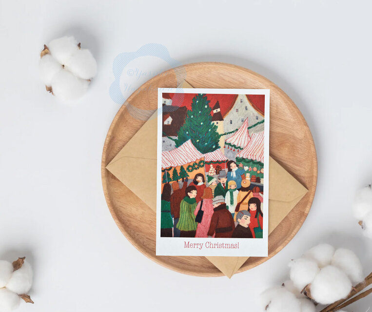 51）ニュルンベルクのクリスマスマーケット(白枠あり） クリスマス