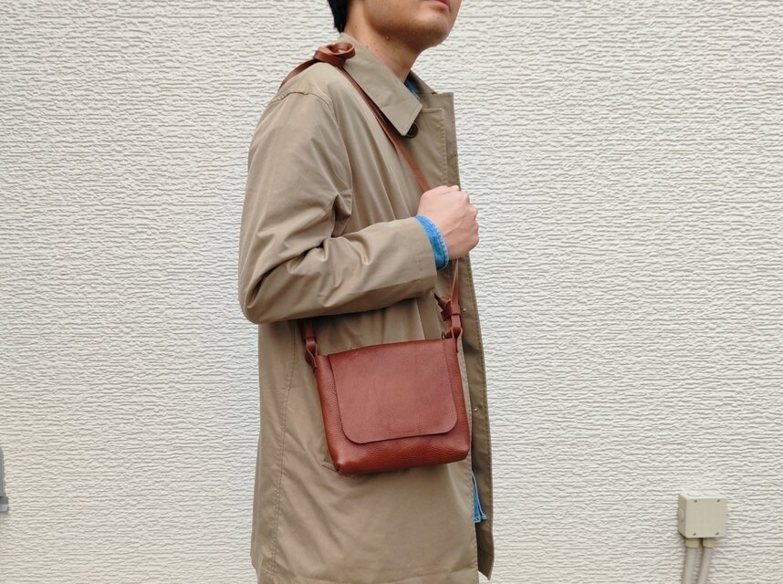 イタリアンレザー】ポストマンのメールバッグ(ショルダーバッグ/メンズ